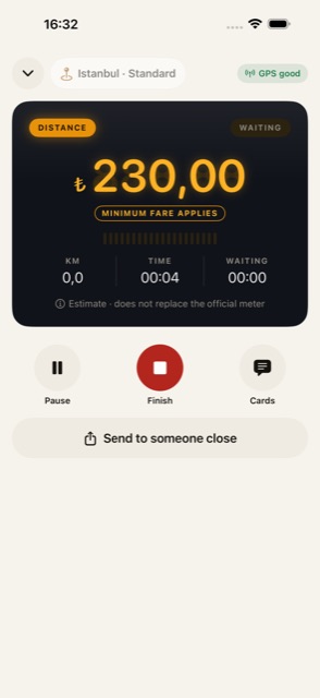 Live meter screen