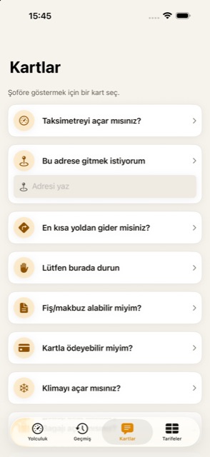 Türkçe şoför kartları