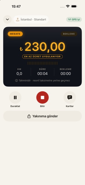 Canlı ölçüm ekranı